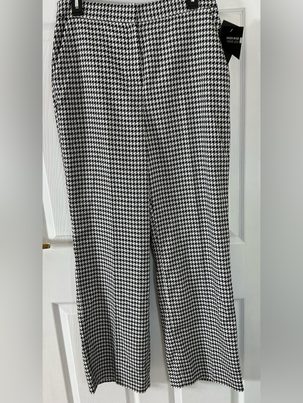The Limited High-Rise Wide Leg Houndstooth Pants - Size 8 (NWT)